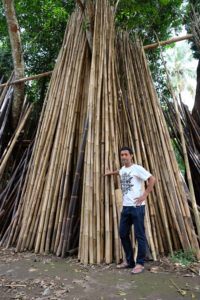 Ahmed with bamboo Bali